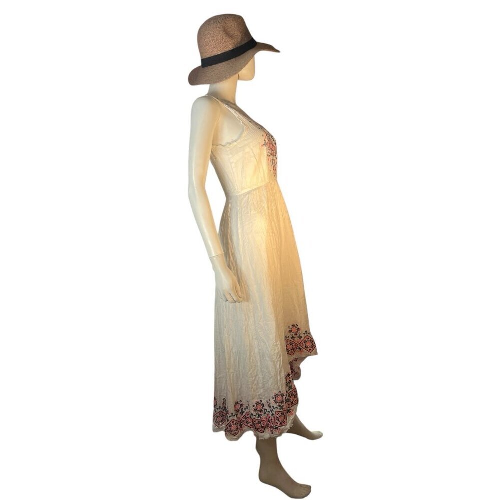 Holding Horses Anthropologie fresh cotton hi-lo embroidered festival‎ dress sz 0 - Picture 3 of 7